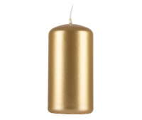 Pillar candle DONAU HOME Standard Gloss, 50x100mm, set of 4, gold