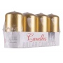 Pillar candle DONAU HOME Standard Gloss, 50x100mm, set of 4, gold