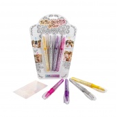 Długopisy żelowe do tatuażu z brokatem TRENDHAUS FF, zestaw 4 szt., mix kolorów