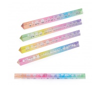 Linijka akrylowa TRENDHAUS GFH, tęcza, 18 cm, mix kolorów
