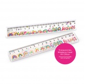 Linijka brokatowa TRENDHAUS GF, 16 cm, mix kolorów