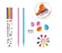 Set of colored pencils with sharpener TRENDHAUS GFH, 9+1pcs, color mix