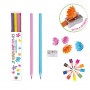 Set of colored pencils with sharpener TRENDHAUS GFH, 9+1pcs, color mix