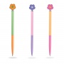 Metal ball pen TRENDHAUS GFH, flower, color mix
