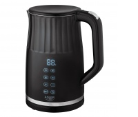 Electric metal kettle LED ADLER AD 1350, with temperature control, 2200W, 1.7L, black
