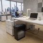 Shredder OFFICE PRODUCTS, strip-cut, up to 10 sheets A4, 14l bin, black, Shredders, Office appliances and machines