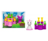 Unicorn with castle erasers TRENDHAUS ER, set 2 pcs, color mix