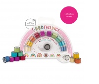 Taśmy klejące z podajnikiem TRENDHAUS Good Feelings, zestaw tęczowy, mix kolorów