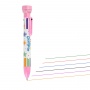 Długopis 6-kolorowy ze stemplem TRENDHAUS ABC Champions, mix kolorów, Szkolne, Gadżety