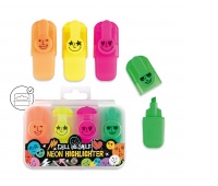 Neon highlighters TRENDHAUS Ch&S, set of 4 pcs, color mix