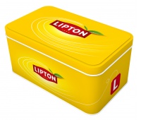 Puszka na herbatę LIPTON, ż&oacute;łta