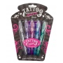 Glitter tattoo pens TRENDHAUS T, with stencils, 4 pcs, color mix