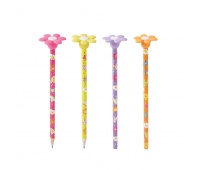 Ołówek z gumką kwiatek TRENDHAUS GFH, mix kolorów