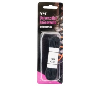 Sznurowadła VM FOOTWEAR,płaskie, 90 cm, czarno-szare