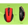 Wireless mouse Q-CONNECT, 4-button, ambidextrous, 2xAAA, red