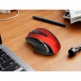 Wireless mouse Q-CONNECT, 4-button, ambidextrous, 2xAAA, red