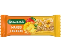 Baton zbożowy BAKALLAND, mango i ananas, 40g