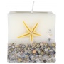 Square candle DONAU HOME Brezza, 90x90mm, sea breeze, white