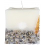 Square candle DONAU HOME Brezza, 90x90mm, sea breeze, white