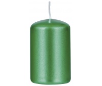 Świeca słupek DONAU HOME Adwent Lakier, 50x80mm, 4 szt., zielony połysk