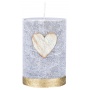 Świeca słupek DONAU HOME Golden Heart, 70x100mm, grafitowy, Świece, Wyposażenie biura