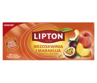 Herbata LIPTON owocowa, brzoskwinia i marakuja, 20 torebek