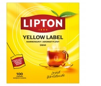 Herbata LIPTON czarna, Yellow Label, 100 torebek