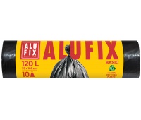 Worki na śmieci ALUFIX Economy, HDPE, 120l, 10 szt., czarne