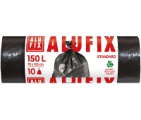Worki na śmieci ALUFIX, LDPE, 150l, 10 szt., czarne