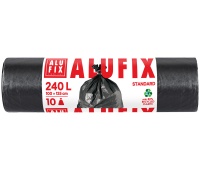 Worki na śmieci ALUFIX, LDPE, 240l, 10 szt., czarne