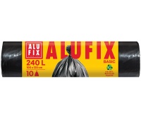 Worki na śmieci ALUFIX Economy, HDPE, 240l, 10 szt., czarna