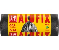 Worki na śmieci ALUFIX Economy, HDPE, 35l, 30 szt., czarna