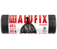 Worki na śmieci ALUFIX, HDPE, 60l, 20 szt., czarne