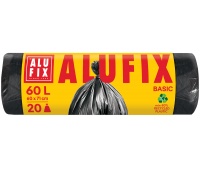 Worki na śmieci ALUFIX Economy, HDPE, 60l, 20 szt., czarna