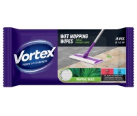 Chusteczki do mopowania podł&oacute;g na mokro VORTEX, tropikalna oaza, 15 szt.