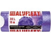 Worki na śmieci ALUFIX Aluflexy, zapach, LDPE, 35l, 15 szt., fioletowe