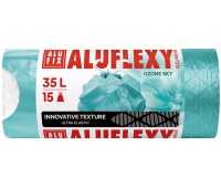 Worki na śmieci ALUFIX Aluflexy, zapach, LDPE, 35l, 15 szt., turkusowe
