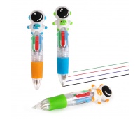 Długopis wielokolorowy z figurką astronauty TRENDHAUS Space Adventure, mix kolor&oacute;w