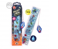 Linijka Galaxy 18 cm z zakładką do książki TRENDHAUS Space Adventure, mix kolor&oacute;w