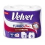 Ręcznik w roli celulozowy VELVET Turbo Duo, 3-warstwowy, 2 rolki po 165 listk&oacute;w, biały, Ręczniki papierowe i dozowniki, Artykuły higieniczne i dozowniki