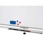 Mobile dry wipe magnetic board OFFICE PRODUCTS, double-sided, lacquered, aluminium frame, 110x75cm, white
