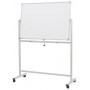 Mobile dry wipe magnetic board OFFICE PRODUCTS, double-sided, lacquered, aluminium frame, 120x60cm, white