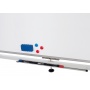 Mobile dry wipe magnetic board OFFICE PRODUCTS, double-sided, lacquered, aluminium frame, 120x60cm, white