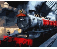 Paint by numbers IDEYKA, 40x50 cm, metallic, Harry Potter: Hogwarts Express, 1 pc