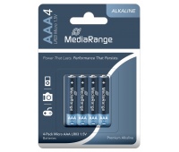 Baterie MEDIARANGE Premium Alkaine, Micro, LR03, 1,5V, blister, 4 szt.