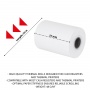 Thermal rolls OFFICE PRODUCTS, 57mm x 25m, 48 g/m&sup2; +/- 6, 10 pcs, white