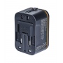 Travel adapter DONAU TRAVEL 205, black