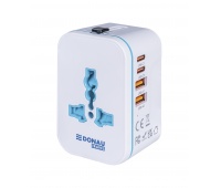 Adapter podr&oacute;żny DONAU TRAVEL 205, biały