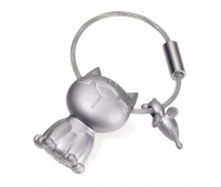 Keyring TROIKA Katz + Maus, 2 charms, metal
