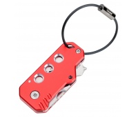 Brelok TROIKA Keytool, 11 funkcji, czerwony